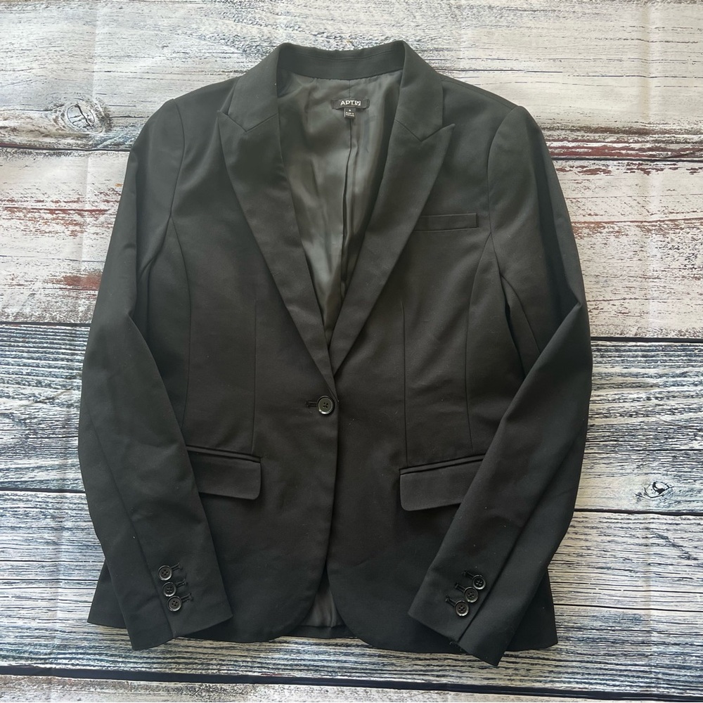 Apt. 9 Black Satin Lined Women’s Blazer EUC